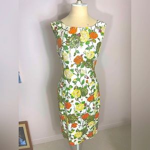 Vintage 50s Floral cocktail sequinned Wiggle dress This is new textile is crisp